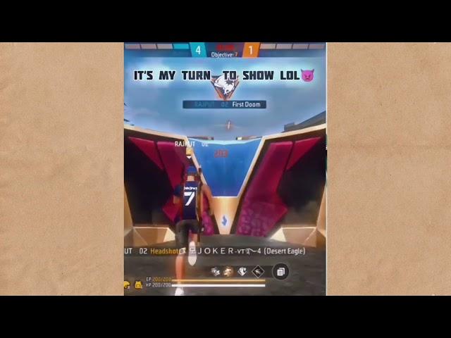 The front is showing a LOL Emote  | Free Fire MAX | Rajnish Gaming