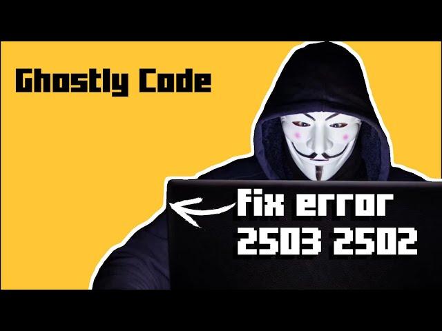 Fix Error 2503 2502 on Windows 10 (FIX) - English version