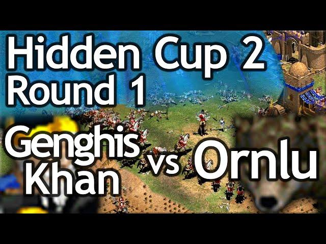 AoE2 Hidden Cup #2 | Genghis Khan vs Ornlu the Wolf! Round of 16!