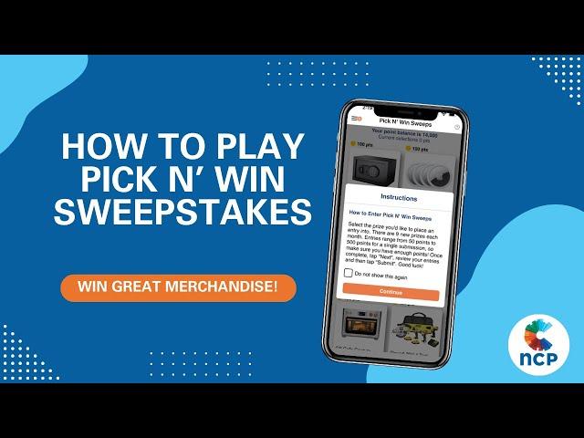 National Consumer Panel: How To Play Pick N' Win Sweepstakes