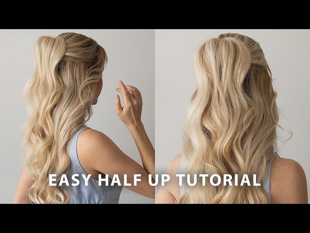 EASY Half Up Half Down Hair Tutorial ️ Perfect for Wedding Guests, Bridesmaids, or Brides