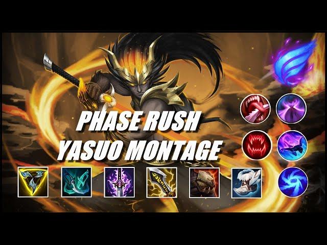 Yasuo Phase Rush Montage - Movement Speed Yasuo Build Season 11 - League Of Legends Yasuo Plays 2021