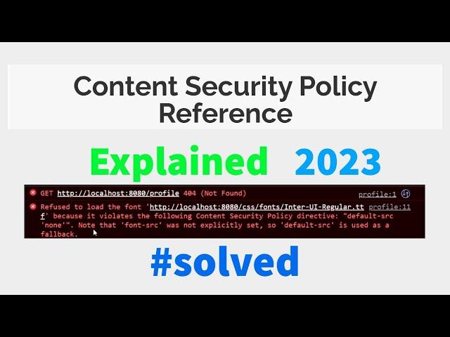 Content Security Policy | How to solve content security policy error | #html #vuejs #angular #react