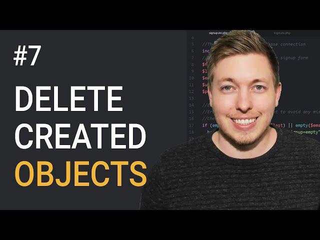 7: Delete Objects In OOP PHP | Object Oriented PHP Tutorial For Beginners | PHP Tutorial | mmtuts