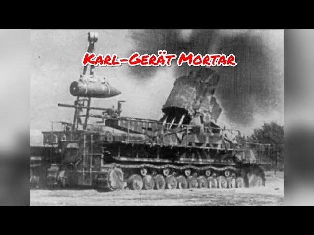 Mortar Karl Gerat in action WW2