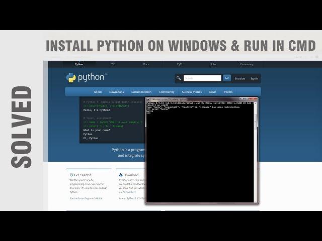 How to Install Python on Windows and run in cmd (solved)