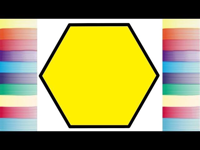 How to Draw Hexagon Coloring Pages Art Learning for Kids