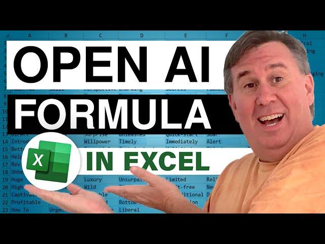 Excel Labs Function To Get Answers From OpenAI In Excel - Episode 2630