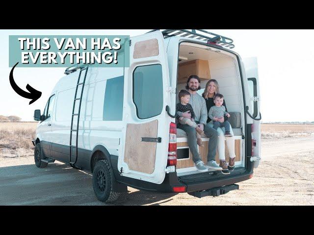 FAMILY VAN TOUR | master van builders 16th luxury van build with full bathroom