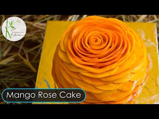 Mango Rose Cake (MRC)|Mango Layer Cake|Mango Petal Cake|Mango Cake at Home ~ By The Terrace Kitchen