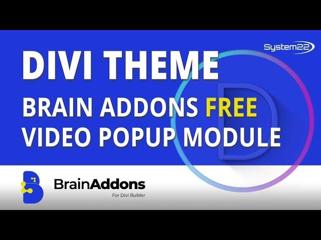 Divi Brain Addons Free Divi Plugin Video Popup Module 