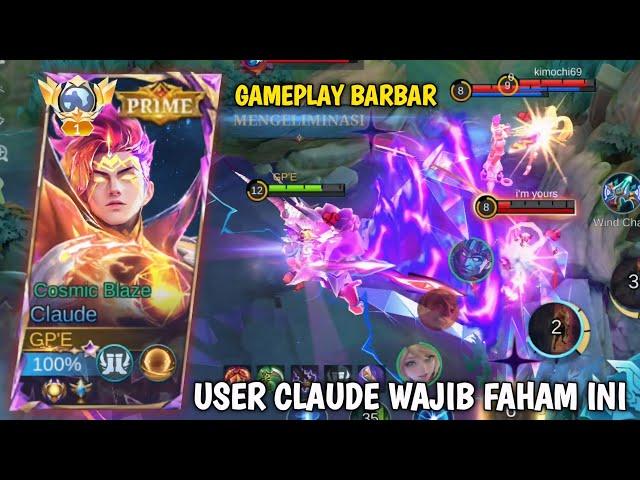 FULL GAMEPLAY CLAUDE BARBAR !! INI GAYA MAIN CLAUDE YANG PALING DITAKUTI PRO PLAYER! - MLBB