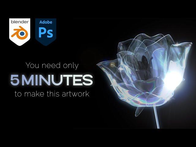 How to make iridescent glass prism artwork in FIVE minutes! | Blender CYCLE 3.3.1