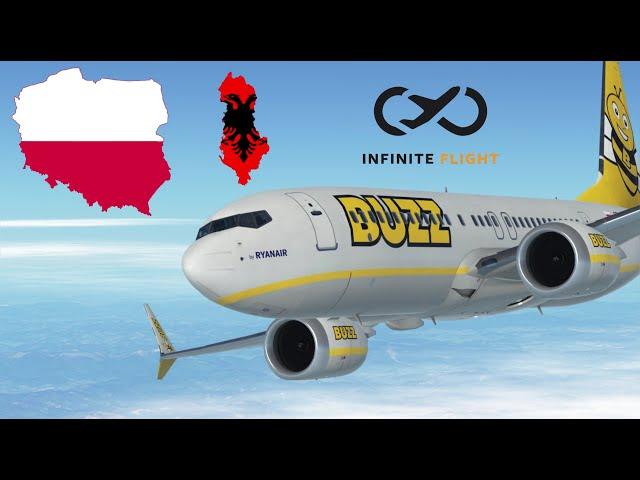 Infinite Flight Live | Krakow to Tirana | Buzz 737 MAX 8