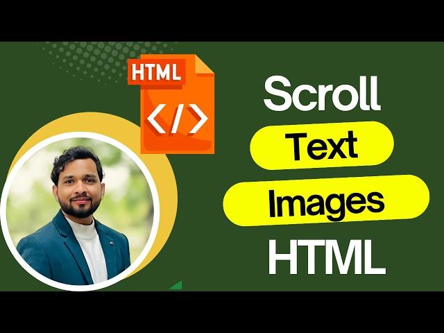 Scrolling images and text in HTML [ Marquee tag in HTML ]