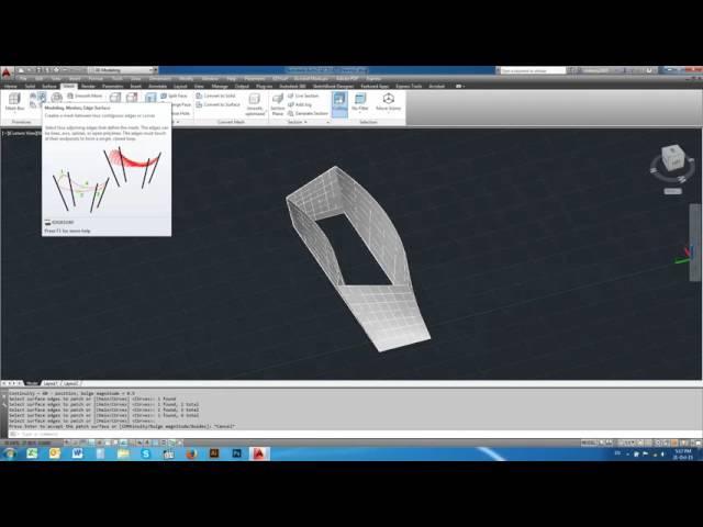 Autocad Complex Modeling by using Surfaces Sculpt Order