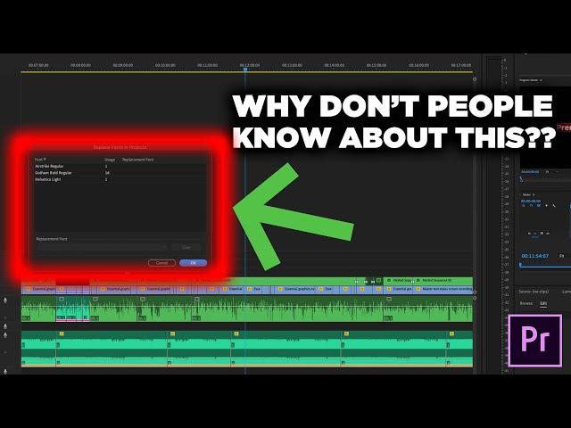 How to QUICKLY Change All the Fonts in Your Graphics | Premiere Pro CC 2020