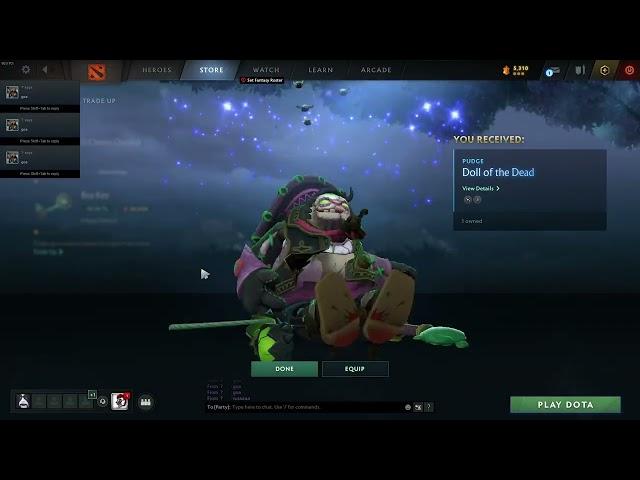 Dota 2 Dead Reckoning Chest - Trade Up Tier 2 Sets to Get Pudge Persona