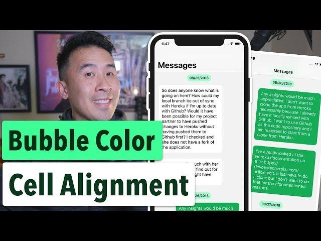 Swift Grouped Messages: Changing Bubble Color and Alignment (Ep 2)