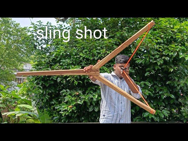 power full largest sling shot making with wood in Malayalam by kk 4 tech