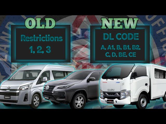 LTO NEW DRIVER'S LICENSE CODE | UPDATED DL CODE 2022 | DAPAT ALAM MO TO BAGO KA KUMUHA NG LISENSYA