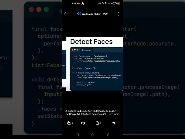 Google ML kit Face detection in Flutter. #dart #flutter #coding