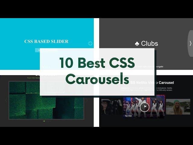 Top10 Free CSS Carousel Slider Examples | Pure CSS Carousel Designs | Pure CSS Slider Examples