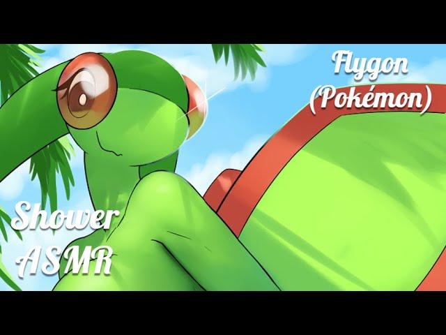 Furry ASMR | A Shower with Flygon~ (ambient shower/bath visuals + sounds)