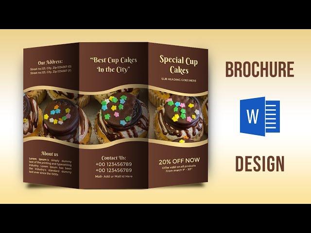 A4 Brochure Design in Microsoft Word | Brochure Design Tutorial |  MS Word