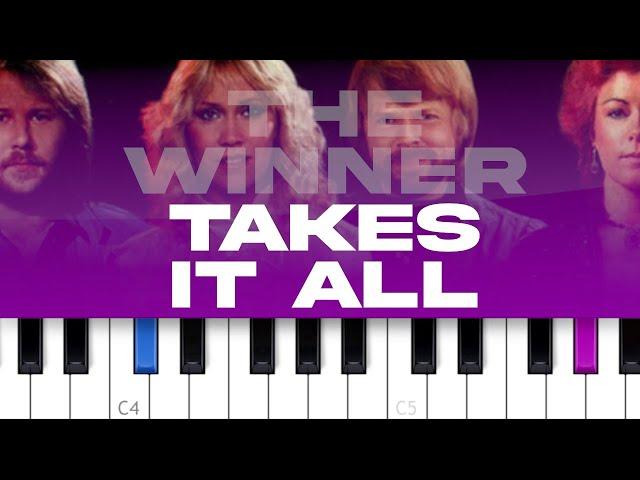 ABBA - The Winner Takes It All (piano tutorial)