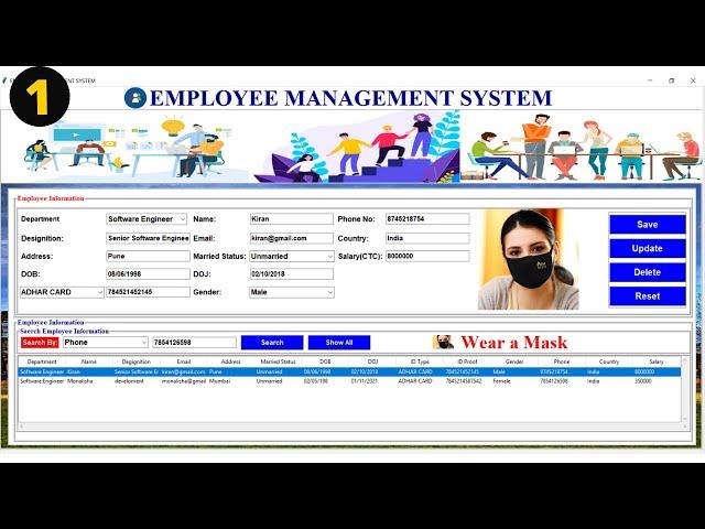 1/3 - Employee Management System Project With Database in Python | Python Project