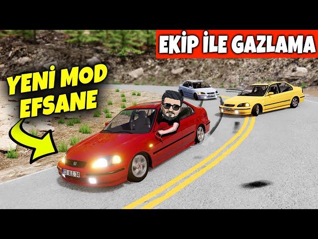 DAĞ YOLUNDA EFSANE KAPIŞTIK // HONDA CİVİC - YENİ MOD İNCELEME // BeamNG.drive