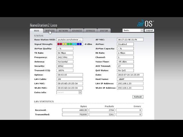 UBNT Nanostation 2 Loco Configuration As a router