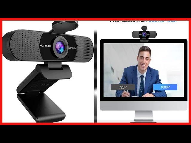 1080P Webcam with Microphone, EMEET C960 Web Camera, 2 Mics Streaming Webcam with Privacy Cover, 90°