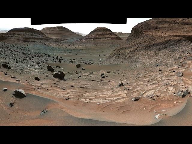 “Paraitepuy Pass” panorama, Gale Crater, Mars (4K UHD)