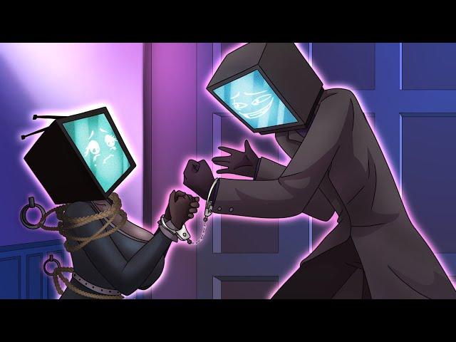 TV MAN + TV WOMАN IN HANDCUFFS TOGETHER - animation parody