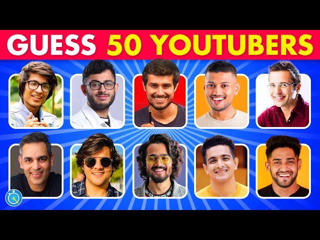 Guess 50 Indian Youtubers | Quizzing Hour