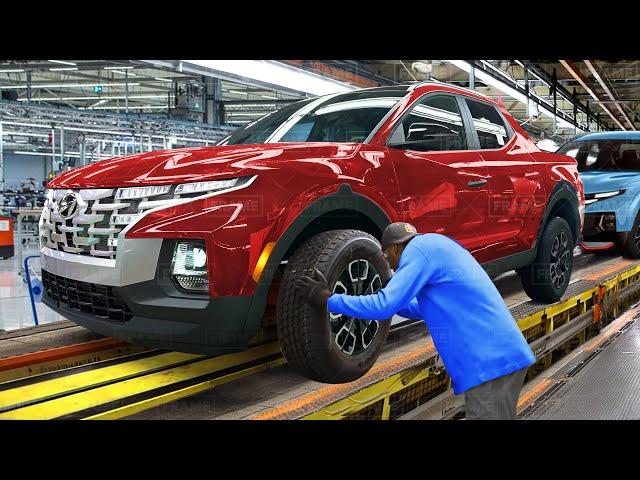 How They Build US Hyundai Pick-Up From Scratch - Inside Production Line Factory