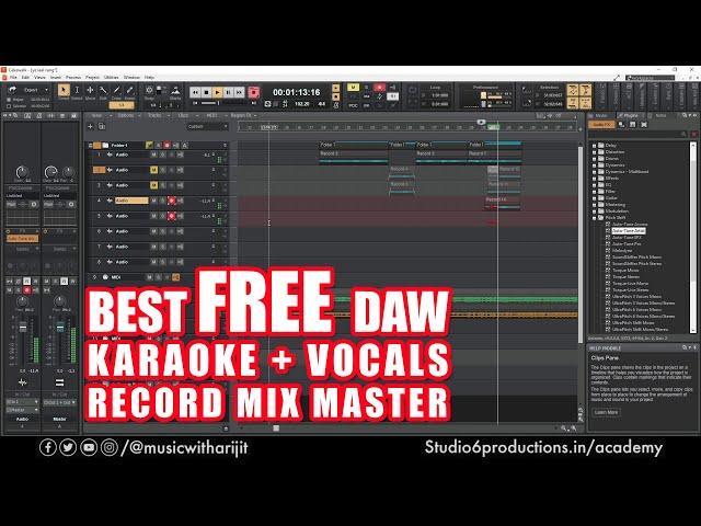 Record, Edit, Mix & Master Vocals & Karaoke | Cakewalk by @bandlab | Best Free DAW