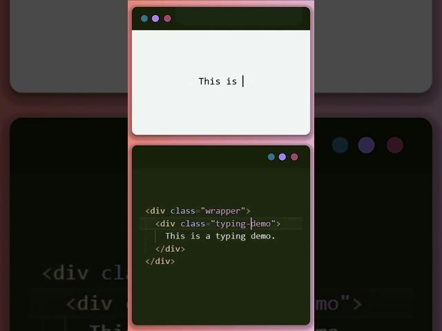 Typing Animation With pure HTML CSS only 