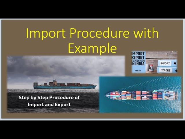 Import Procedure with Example English subtitles #import #procédure