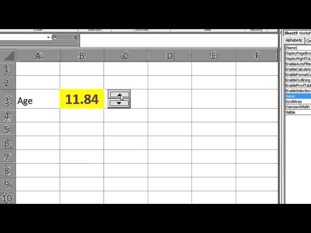 Excel VBA ActiveX Series #5 SpinButton - Incrementing and decrementing a cells number, Move controls