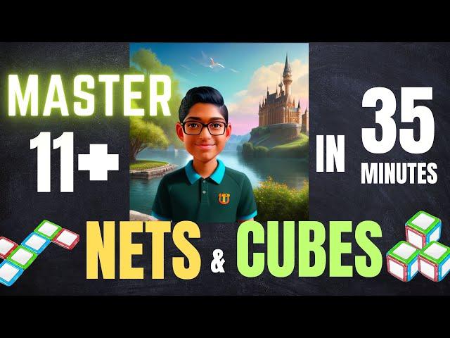 11 Plus Non Verbal Reasoning  Complete Nets and Cubes   | Lessonade