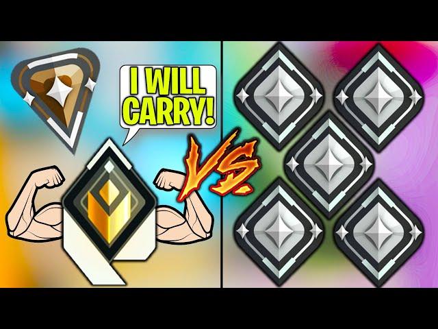 Can a Radiant Carry 1 Bronze VS 5 Silver Players!? - Valorant