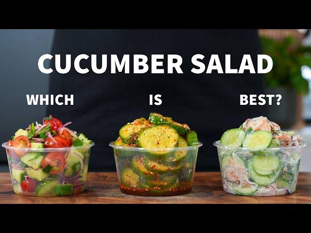 3 Easy Cucumber Salads | Viral Cucumber Salad