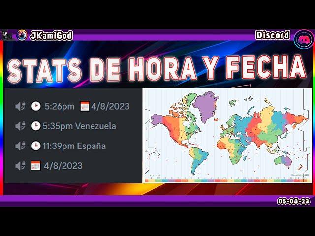 🟣 Stats de hora y fecha Discord  JKamiGod