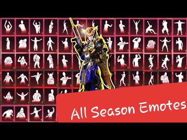 ALL MYTHIC EMOTES inventory | SEASON 1 TO 16 |  Pubg Mobile Emotes Dance moves | Anas Ak Gaming