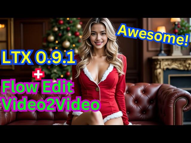 LTX Video 0.9.1 With Flow Edit Video2Video - A Game Changer For Local AI!