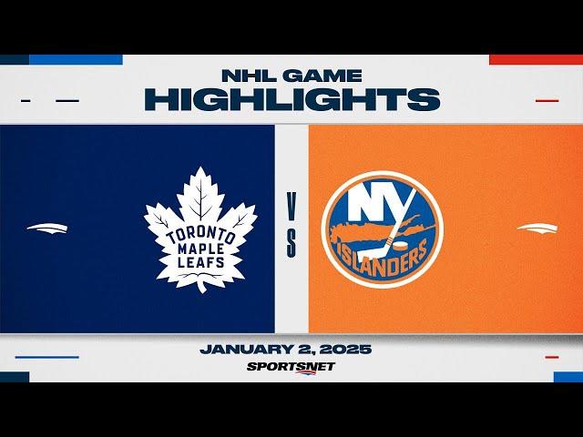 NHL Highlights | Maple Leafs vs. Islanders - January 2, 2025