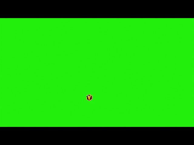 v badge green screen